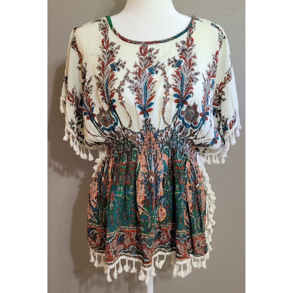 Romantic Hut Boho Tassel Fringe Kafton Style Top